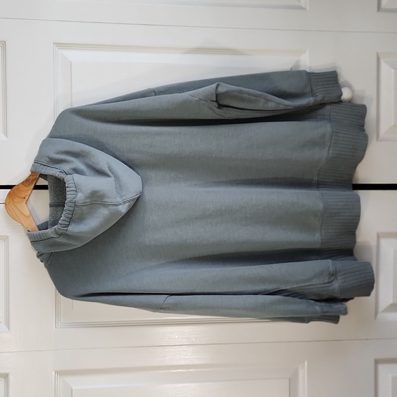 Maurices‎ Womens Washed Green Hoodie Size 1X Athleisure Grunge Lagenlook Comfy - Picture 2 of 9